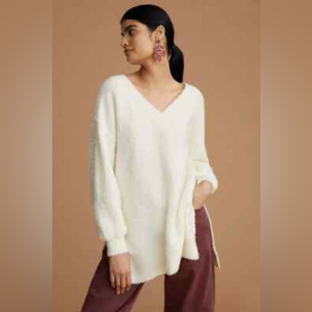 Pilcro Cream Textured Sweater